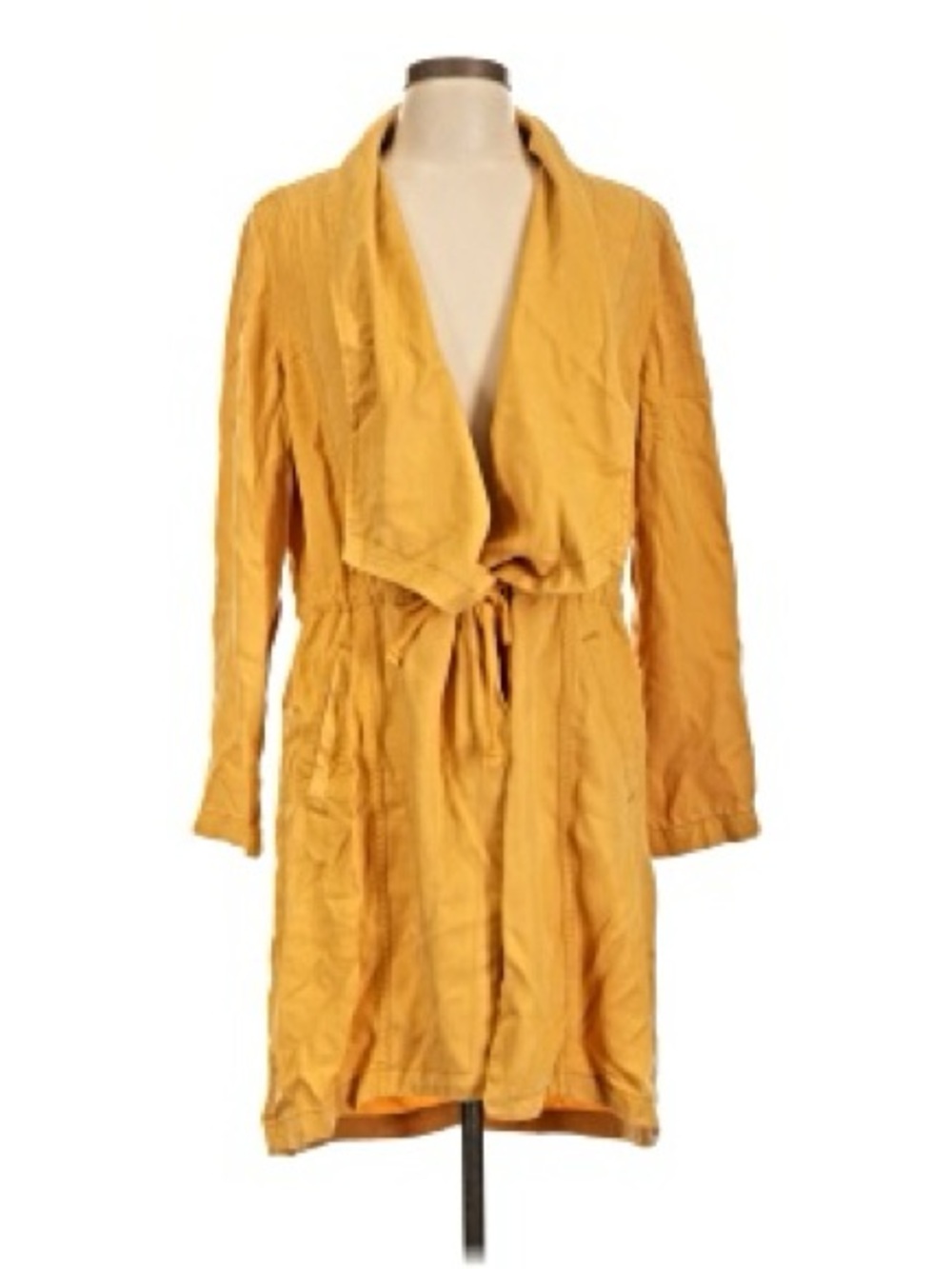 Max Jeans Mustard Open-Front Tie-Waist Robe